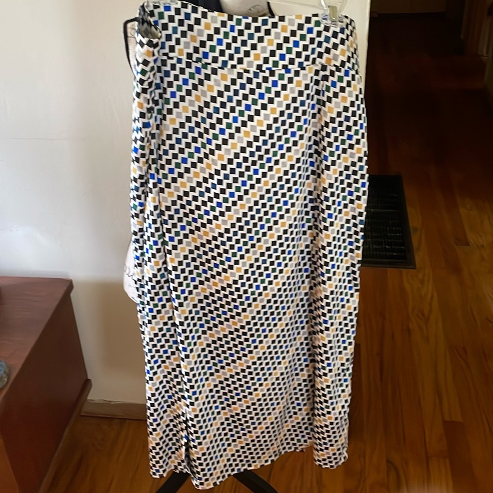 DKNY Geometric Print Maxi Skirt